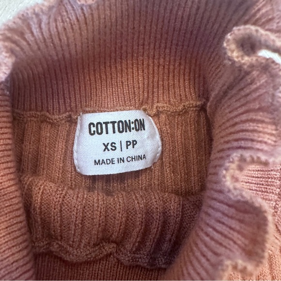 Cotton On Ribbed Brown Turtleneck Blouse - Picture 4 of 7